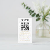 Hochzeit Minimalistisch einfache QR-UAWG Gold Begleitkarte (Stehend Vorderseite)