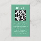 Hochzeit Minimalistische einfache QR UAWG Neo Mint Begleitkarte (Vorderseite)