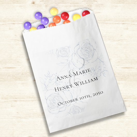 Hochzeit Minimalistische Elegante Klassische Kalli Geschenktütchen