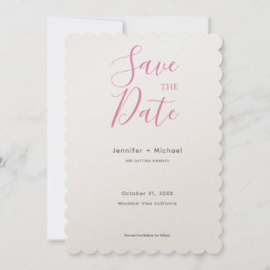 Hochzeit Minimalistische Kalligrafie Champagner Save The Date