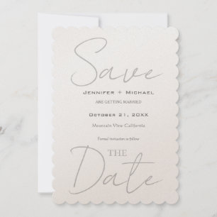 Hochzeit Minimalistische Kalligrafie Champagner Save The Date