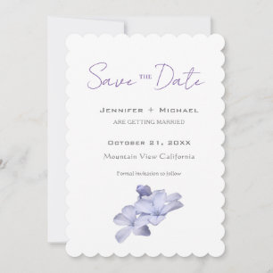 Hochzeit Minimalistische Kalligrafie Floral Save The Date