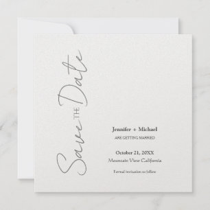 Hochzeit Minimalistische Kalligrafie Schrift Save The Date