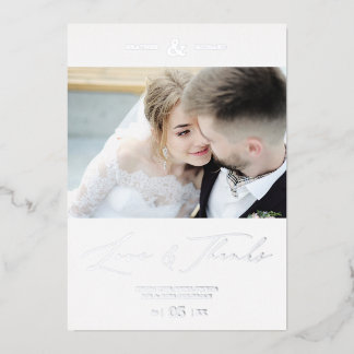 Hochzeit Minimalistische Liebe & Dankeschön Benutz Folieneinladung