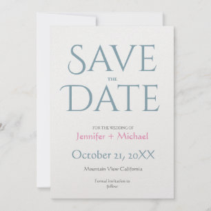 Hochzeit Minimalistische Moderne Eleganz Save The Date
