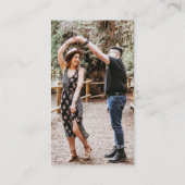 Hochzeit Minimalistische QR UAWG Foto Taupe Begleitkarte (Rückseite)