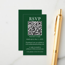 Hochzeit Minimalistische QR UAWG Green Begleitkarte