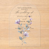 Hochzeit Minimalistischer Aquarellschrift Acryleinladungen (Vorderseite)