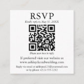 Hochzeit Minimalistischer QR-UAWG mit Simple Squar Begleitkarte (Vorderseite)