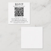 Hochzeit Minimalistischer QR-UAWG mit Simple Squar Begleitkarte (Vorne/Hinten)