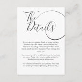 Hochzeit Minimalistischer Schrift Begleitkarte (Vorderseite)