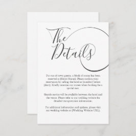 Hochzeit Minimalistischer Schrift Begleitkarte