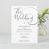 Hochzeit Minimalistischer Schrift Einladung (Stehend Vorderseite)