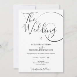Hochzeit Minimalistischer Schrift Einladung