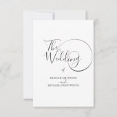 Hochzeit Minimalistischer Schrift RSVP Karte (Rückseite)