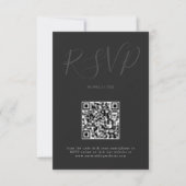 Hochzeit Minimalistischer Schrift RSVP Karte (Vorderseite)