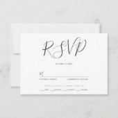 Hochzeit Minimalistischer Schrift RSVP Karte (Vorderseite)
