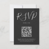 Hochzeit Minimalistischer Schrift RSVP Karte (Vorderseite)