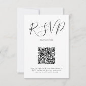 Hochzeit Minimalistischer Schrift RSVP Karte (Vorderseite)