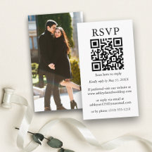 Hochzeit Minimalistisches einfaches Foto QR UAWG