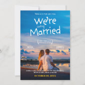 Hochzeit Minimalistisches Filmplakat-Foto Einladung (Vorderseite)