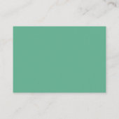 Hochzeit Minimalistisches Foto Neo Mint Green QR U Begleitkarte (Rückseite)