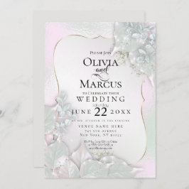 HOCHZEIT | Misty Pink Pearl Shimmer Einladung