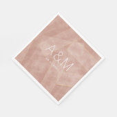 Hochzeit mit abstrakter Rotzunge Serviette (Ecke)