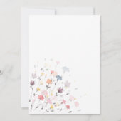 Hochzeit mit Aquarellblumen Dankeskarte (Rückseite)