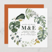 Hochzeit mit Aquarellblumen speichern Sie das Datu Save The Date (Vorne/Hinten)