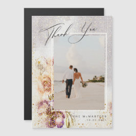 Hochzeit mit Aquarellfarbe Leinwand Magnetkarte