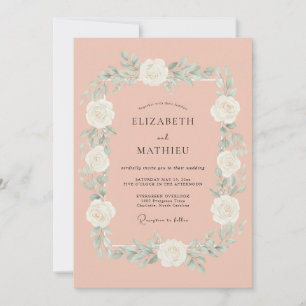Hochzeit mit ätherischer botanischer Röte Einladung