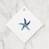 Hochzeit mit ätherischer Küstenromantik Geschenkanhänger (Rückseite)