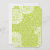 Hochzeit mit blauem und grünem Flor Einladung (Rückseite)