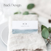 Hochzeit mit blauem Wasser an der Küste Platzkarte