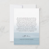 Hochzeit mit blauem Wasser Dankeskarte