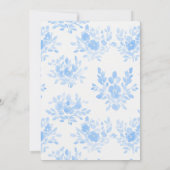 Hochzeit mit blauem Wasser Einladung (Rückseite)