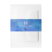 Hochzeit mit blauem Wasser Einladungsbanderole (Vorderseite Beispiel)