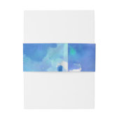 Hochzeit mit blauem Wasser Einladungsbanderole (Rückseitenbeispiel)