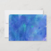 Hochzeit mit blauem Wasser RSVP Karte (Rückseite)