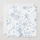 Hochzeit mit blauen Blumen Einladung (Rückseite)