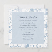 Hochzeit mit blauen Blumen Einladung (Vorderseite)