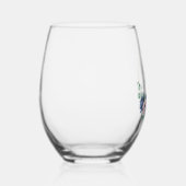 Hochzeit mit Blauer Flora unter Sondermarke Weinglas Ohne Stiel (Rechts)