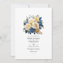 Hochzeit mit Blauer und Gold