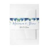 Hochzeit mit blauer Wasserfarbe Einladungsbanderole (Vorderseite Beispiel)