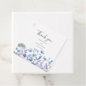 Hochzeit mit blauer Wildblume Geschenkanhänger (Beispiel)