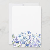 Hochzeit mit blauer Wildblume Save The Date (Rückseite)