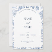 Hochzeit mit blühenden Blumen Einladung (Vorderseite)