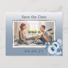 Hochzeit mit blühenden Blumen Foto Speichern Sie d Ankündigungspostkarte