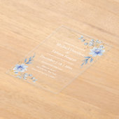 Hochzeit mit blühenden Blumen in elegantem Aquarel Acryleinladungen (Ablage )